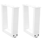 Coffee table legs 2 pcs V-shaped 30x(30-31.3) cm steel white