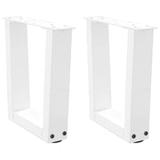 Tafelpoten 2 st V-vormig 30x31 cm staal wit