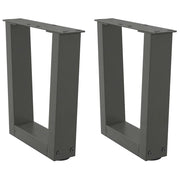 Tafelpoten 2 st V-vormig 30x30 cm staal antraciet