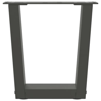 Eettafelpoten 2 st V-vormig 30x(30-31,3) cm staal antraciet