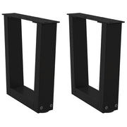 Tafelpoten 2 st V-vormig 40x30 cm staal zwart