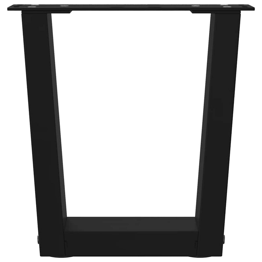 Eettafelpoten 2 st V-vormig 40x(30-31,3) cm staal zwart