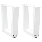 Coffee Table Legs 2 pcs V-shaped 40x(30-31.3) cm steel white