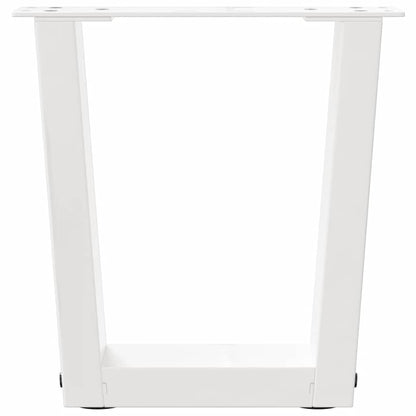 Eettafelpoten 2 st V-vormig 40x(30-31,3) cm staal wit