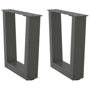 Tafelpoten 2 st V-vormig 40x30 cm staal antraciet