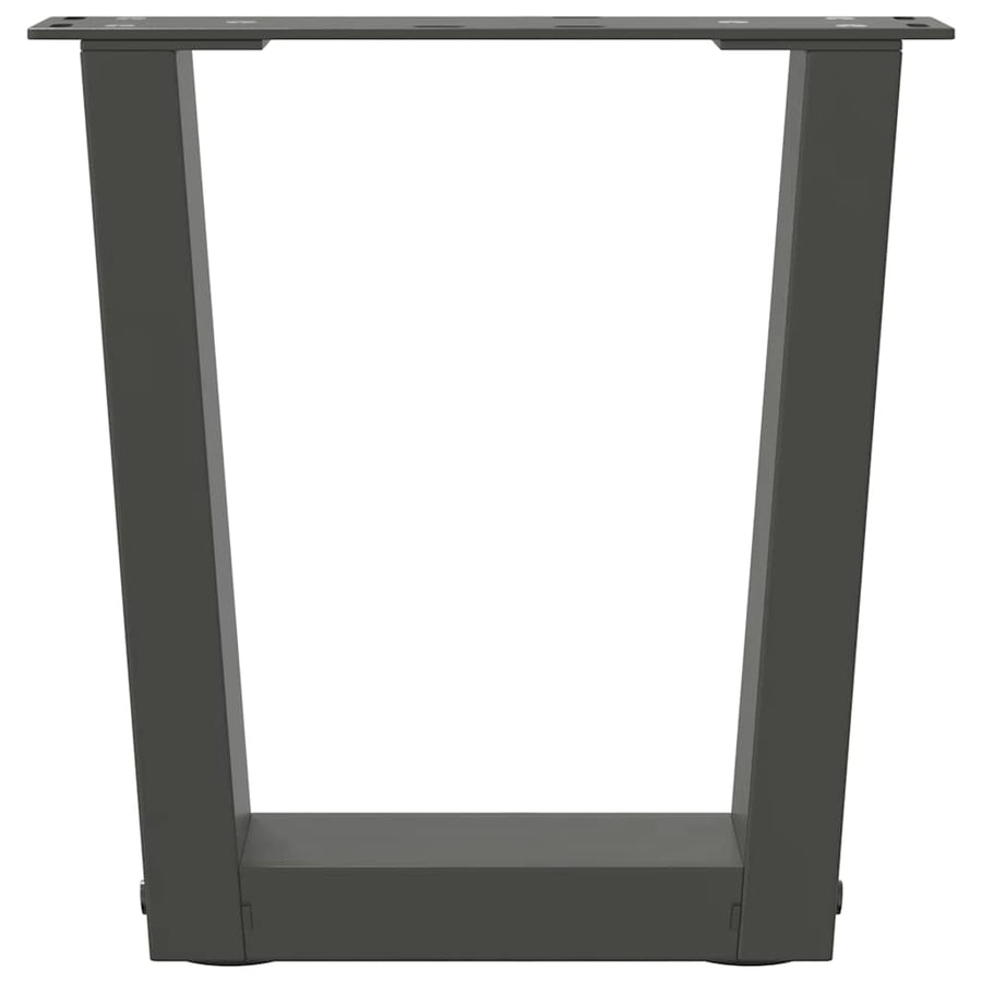 Eettafelpoten 2 st V-vormig 40x(30-31,3) cm staal antraciet
