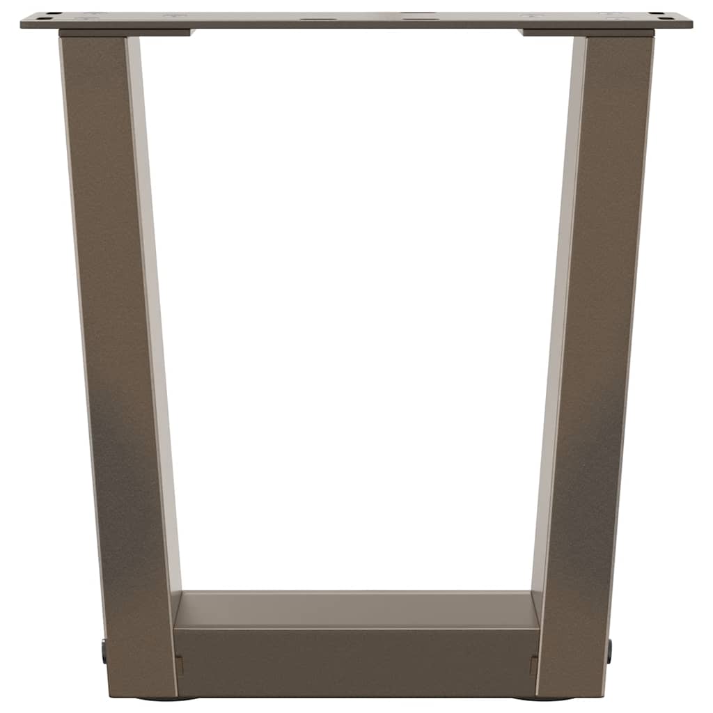 Eettafelpoten 2 st V-vormig 40x(30-31,3) cm staal naturel