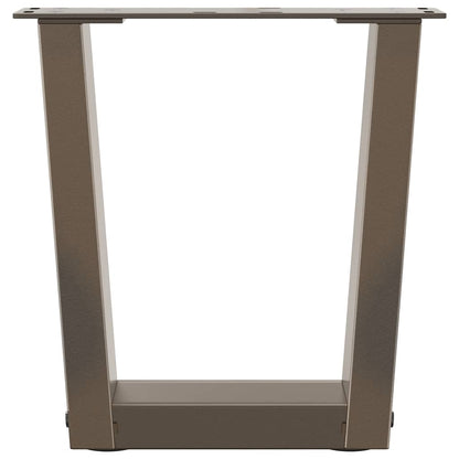 Eettafelpoten 2 st V-vormig 40x(30-31,3) cm staal naturel