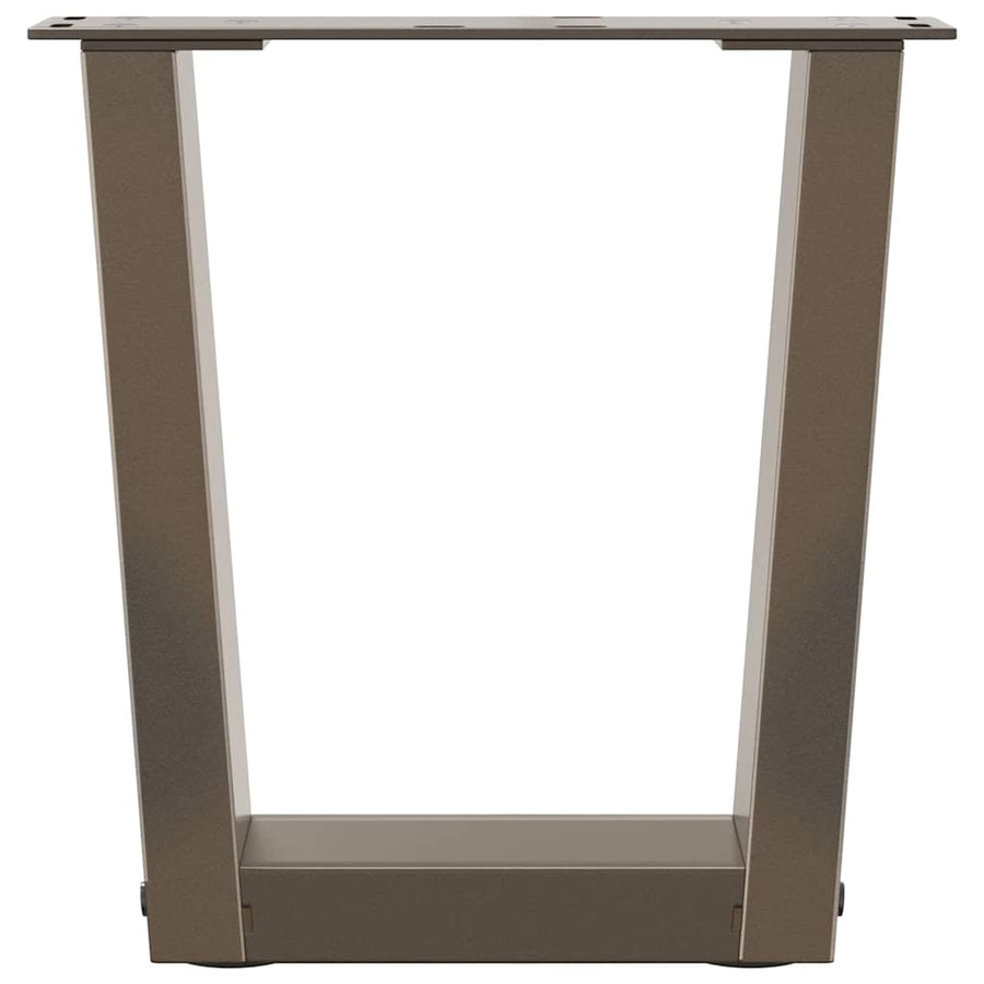 Eettafelpoten 2 st V-vormig 40x(30-31,3) cm staal naturel