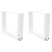 Tafelpoten 2 st V-vormig 50x30 cm staal wit