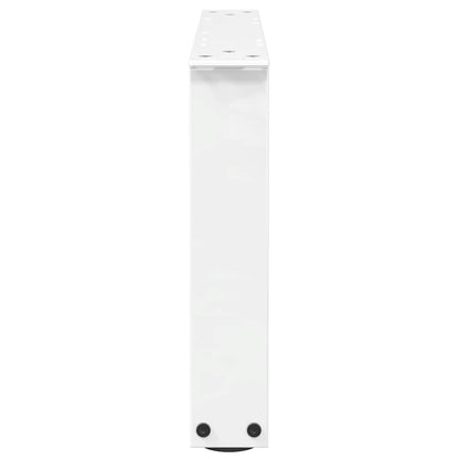 Eettafelpoten 2 st V-vormig 50x(30-31,3) cm staal wit