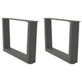Salontafelpoten 2 st V-vormig 50x(30-31,3) cm staal antraciet