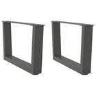 Tafelpoten 2 st V-vormig 50x30 cm staal antraciet