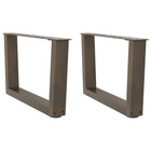 Coffee table legs 2 pcs V-shaped 50x(30-31.3) cm steel natural