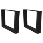 Coffee table legs 2 pcs V-shaped 60x(30-31.3) cm steel black