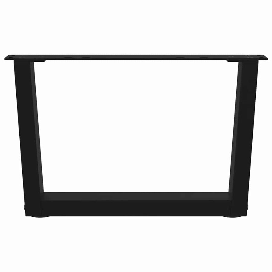 Eettafelpoten 2 st V-vormig 60x(30-31,3) cm staal zwart