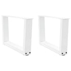 Coffee table legs 2 pcs V-shaped 60x(30-31.3) cm steel white