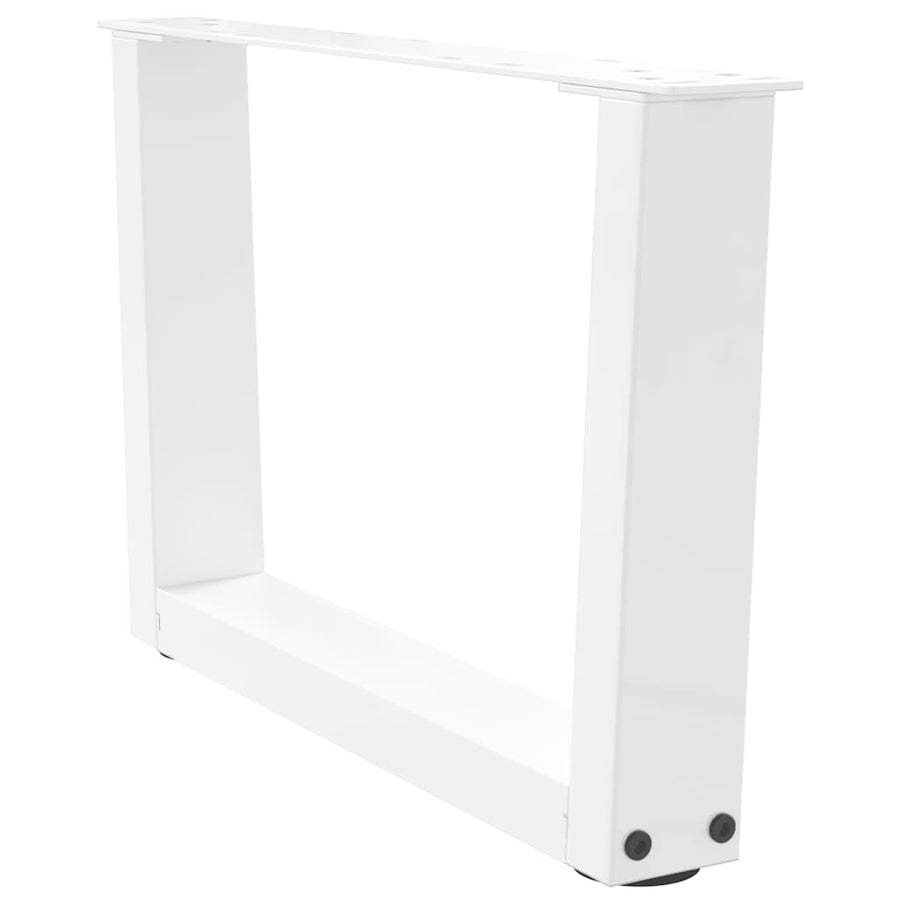 Eettafelpoten 2 st V-vormig 60x(30-31,3) cm staal wit