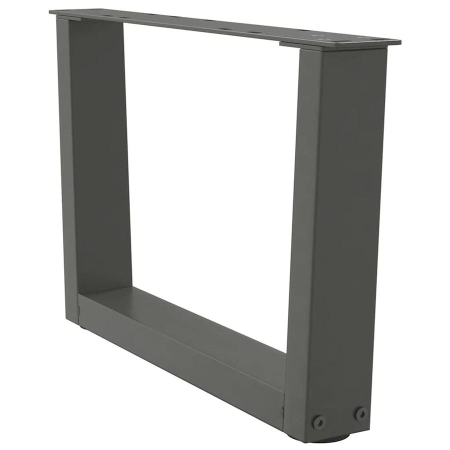 Eettafelpoten 2 st V-vormig 60x(30-31,3) cm staal antraciet