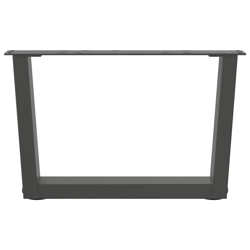 Eettafelpoten 2 st V-vormig 60x(30-31,3) cm staal antraciet