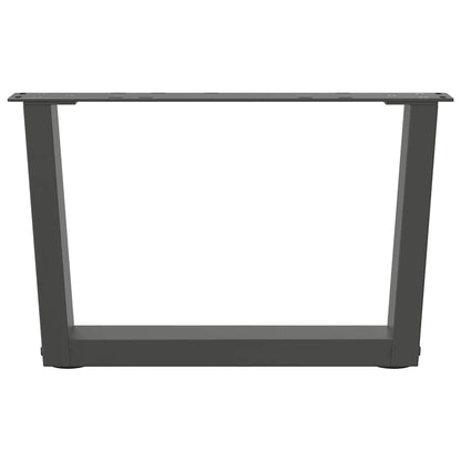 Eettafelpoten 2 st V-vormig 60x(30-31,3) cm staal antraciet