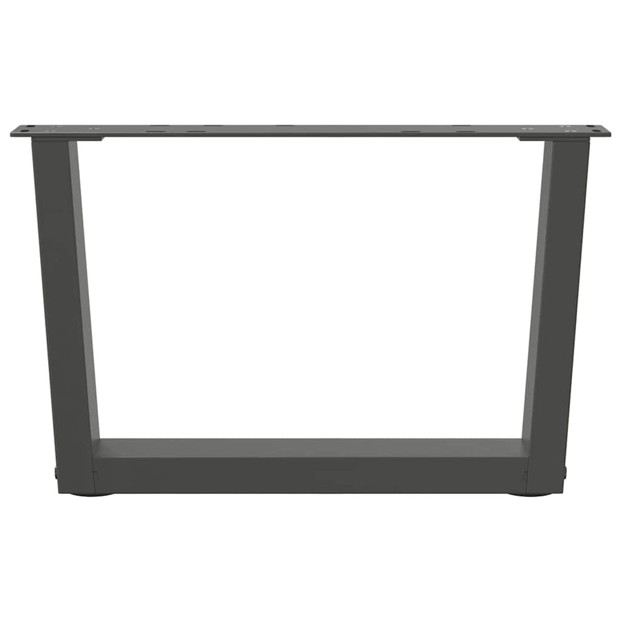 Eettafelpoten 2 st V-vormig 60x(30-31,3) cm staal antraciet