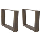 Tafelpoten 2 st V-vormig 60x30 cm staal