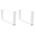 Salontafelpoten 2 st V-vormig 70x(30-31,3) cm staal wit