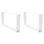 Coffee table legs 2 pcs V-shaped 70x(30-31.3) cm steel white