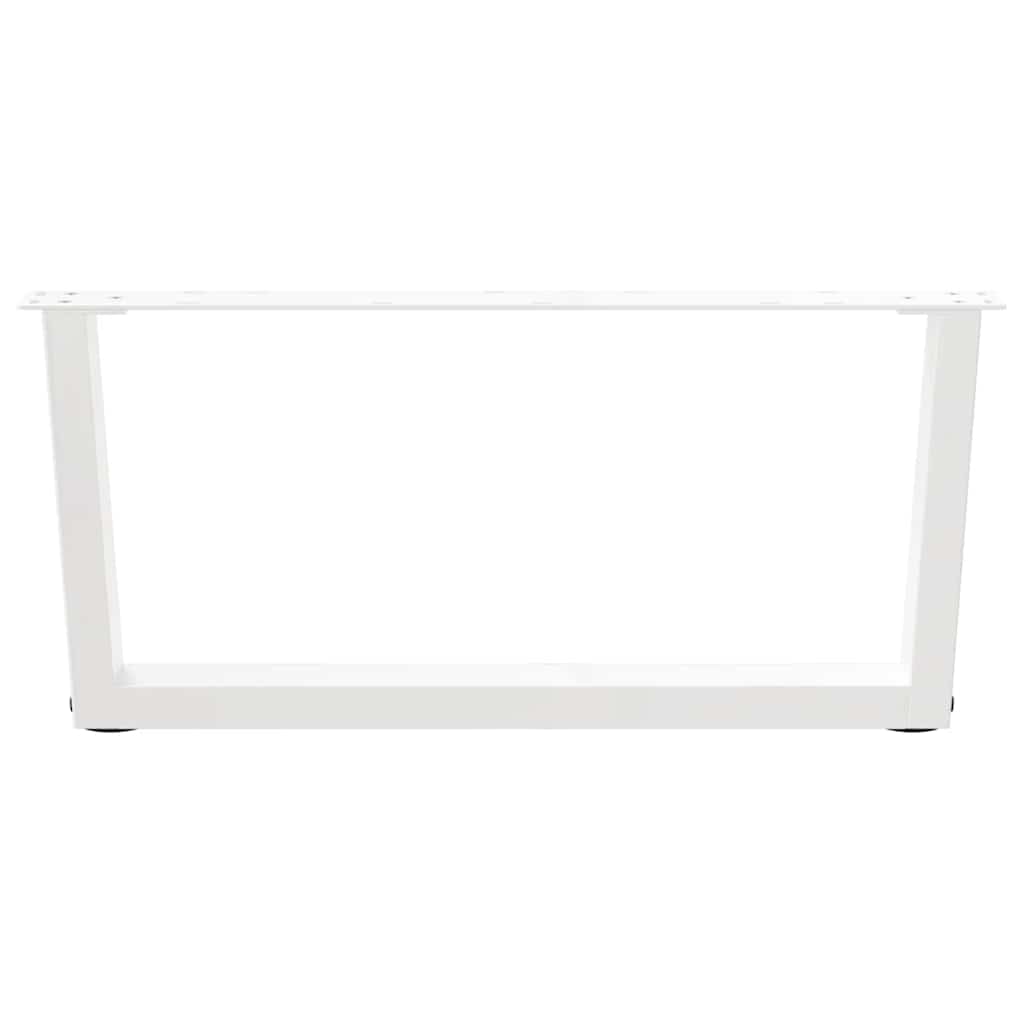 Eettafelpoten 2 st V-vormig 70x(30-31,3) cm staal wit