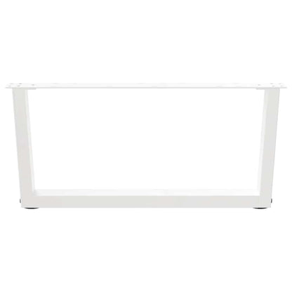 Eettafelpoten 2 st V-vormig 70x(30-31,3) cm staal wit