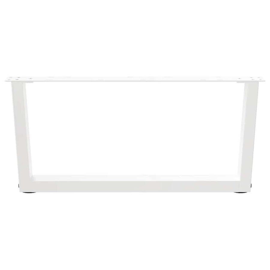 Eettafelpoten 2 st V-vormig 70x(30-31,3) cm staal wit