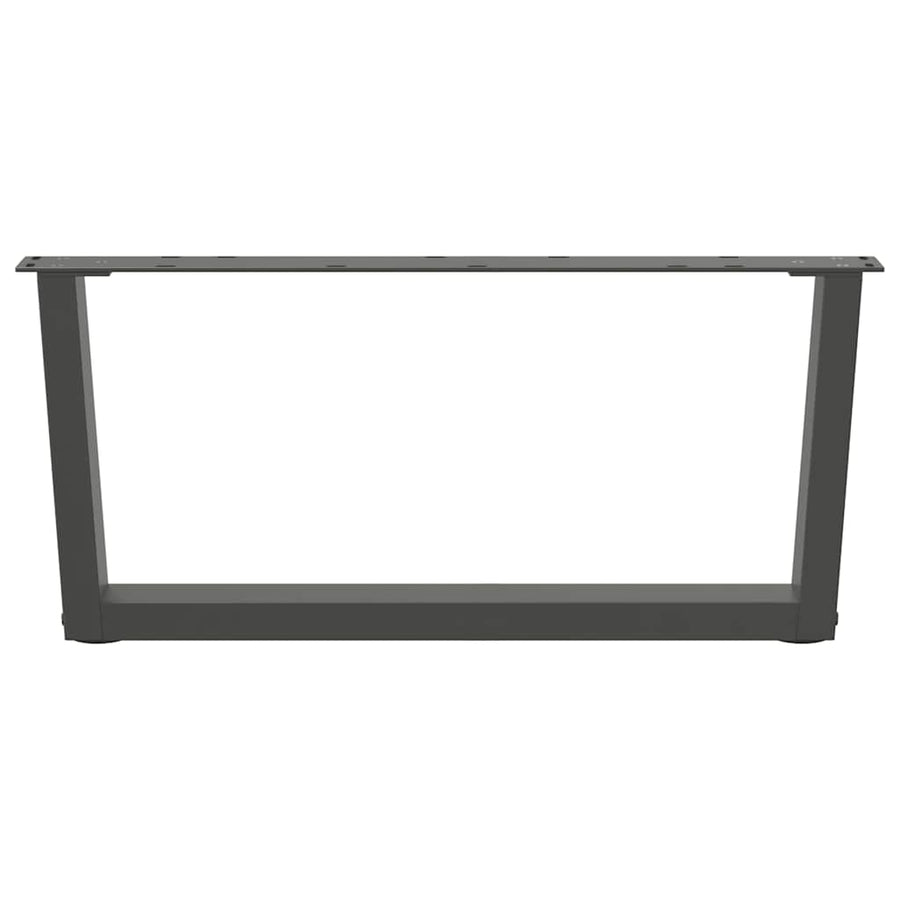 Eettafelpoten 2 st V-vormig 70x(30-31,3) cm staal antraciet