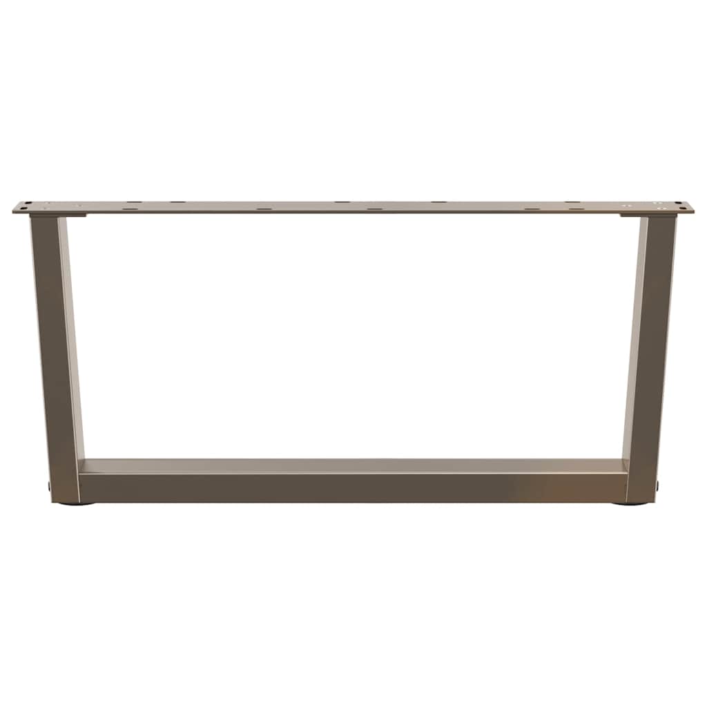 Eettafelpoten 2 st V-vormig 70x(30-31,3) cm staal naturel