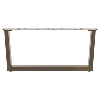 Eettafelpoten 2 st V-vormig 70x(30-31,3) cm staal naturel