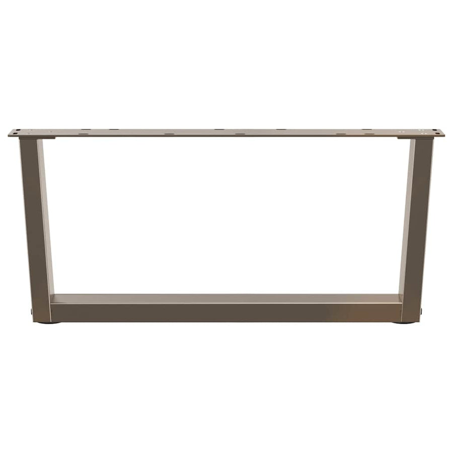 Eettafelpoten 2 st V-vormig 70x(30-31,3) cm staal naturel