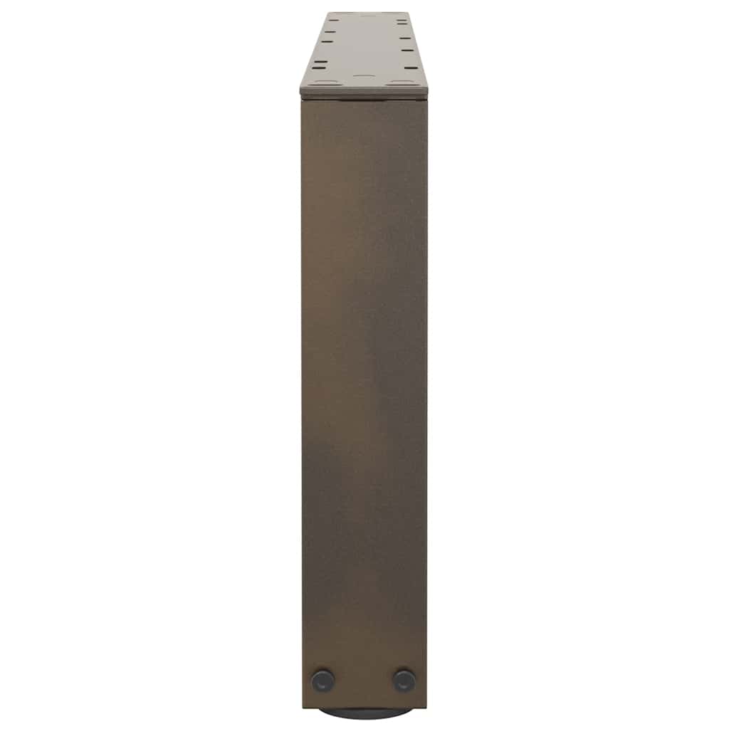 Eettafelpoten 2 st V-vormig 70x(30-31,3) cm staal naturel