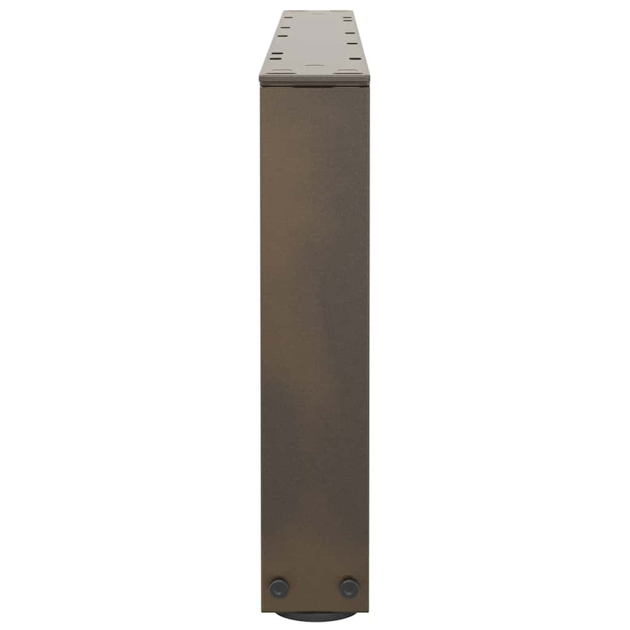 Eettafelpoten 2 st V-vormig 70x(30-31,3) cm staal naturel