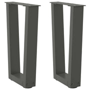 Coffee table legs 2 pcs V-shaped 28x(42-43.3) cm steel anthracite