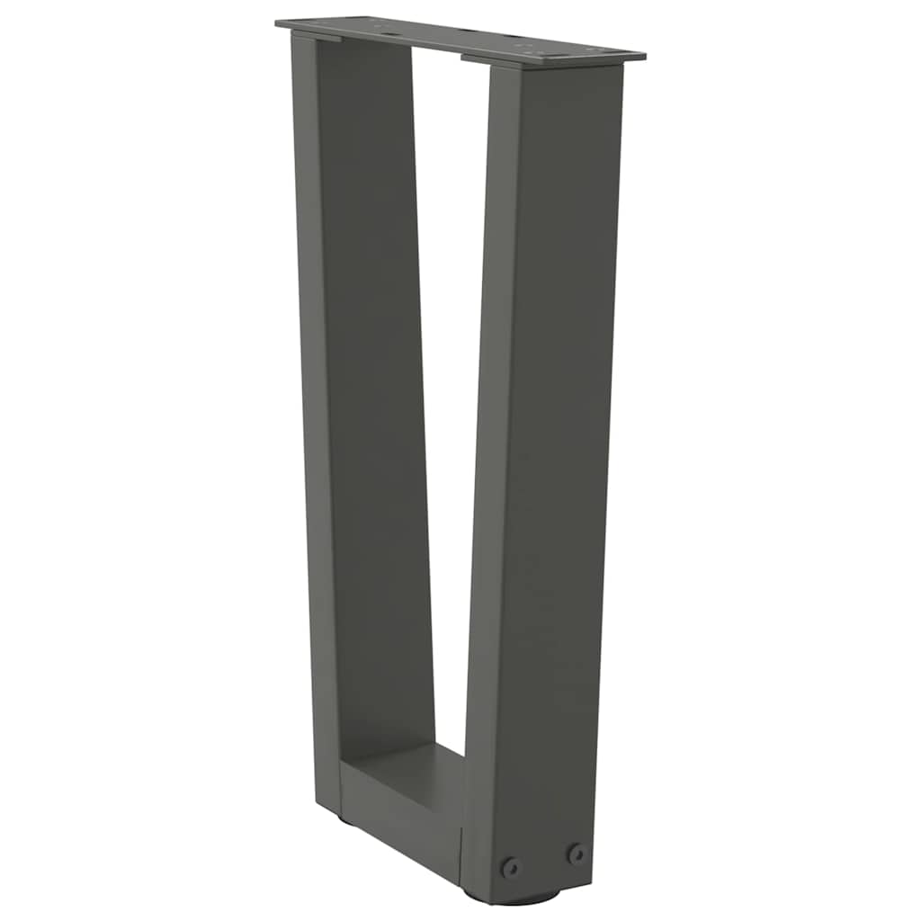 Eettafelpoten 2 st V-vormig 28x(42-43,3) cm staal antraciet