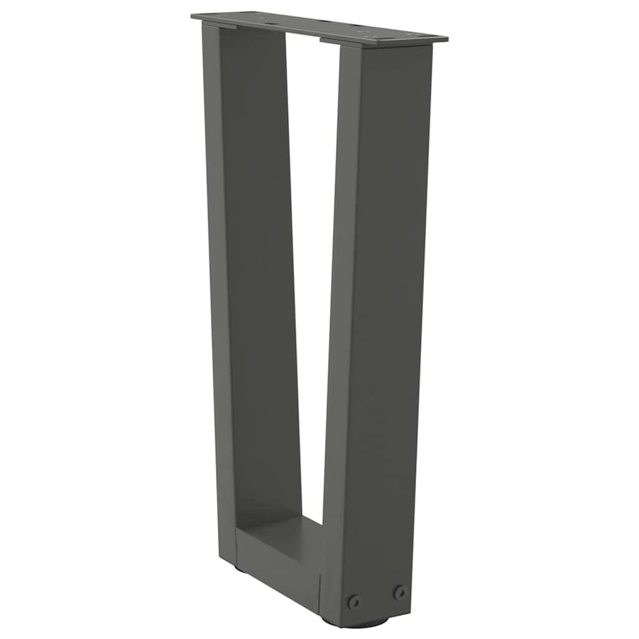 Eettafelpoten 2 st V-vormig 28x(42-43,3) cm staal antraciet