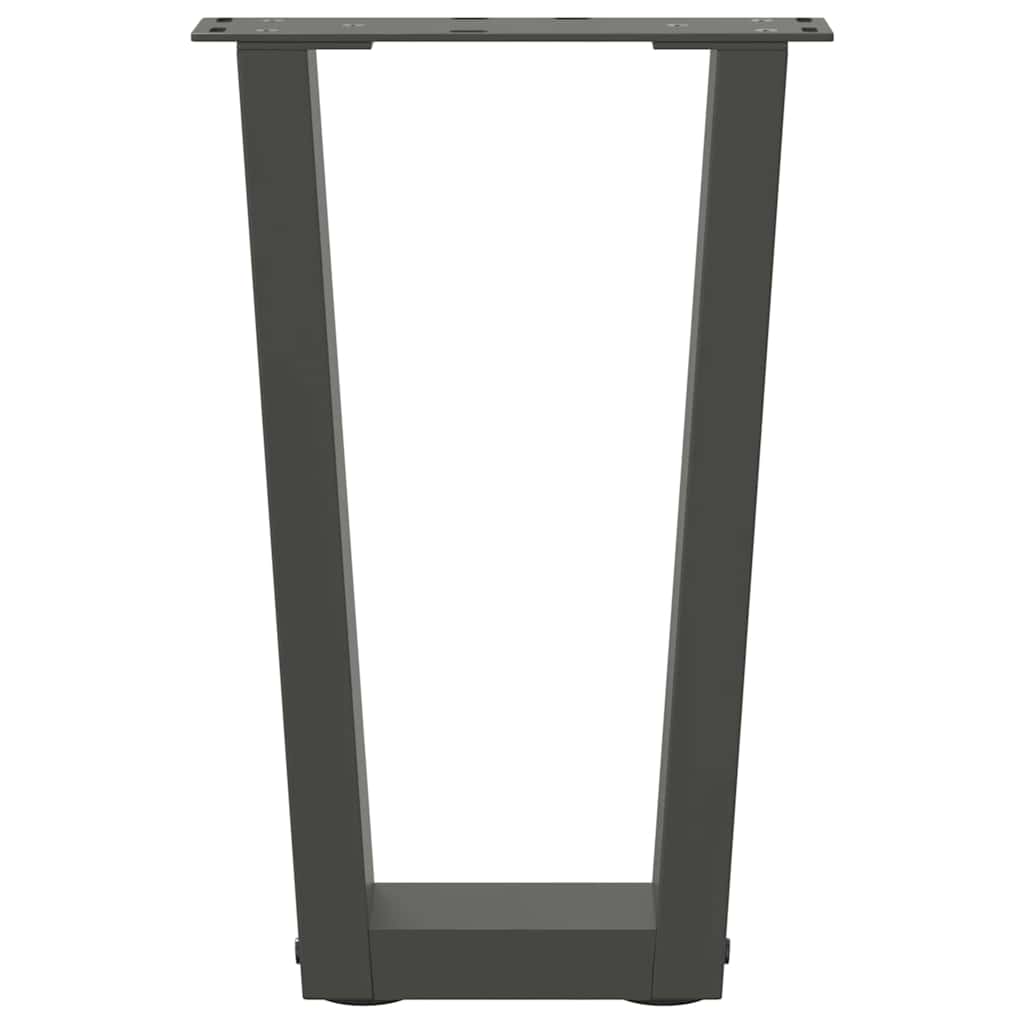 Eettafelpoten 2 st V-vormig 28x(42-43,3) cm staal antraciet