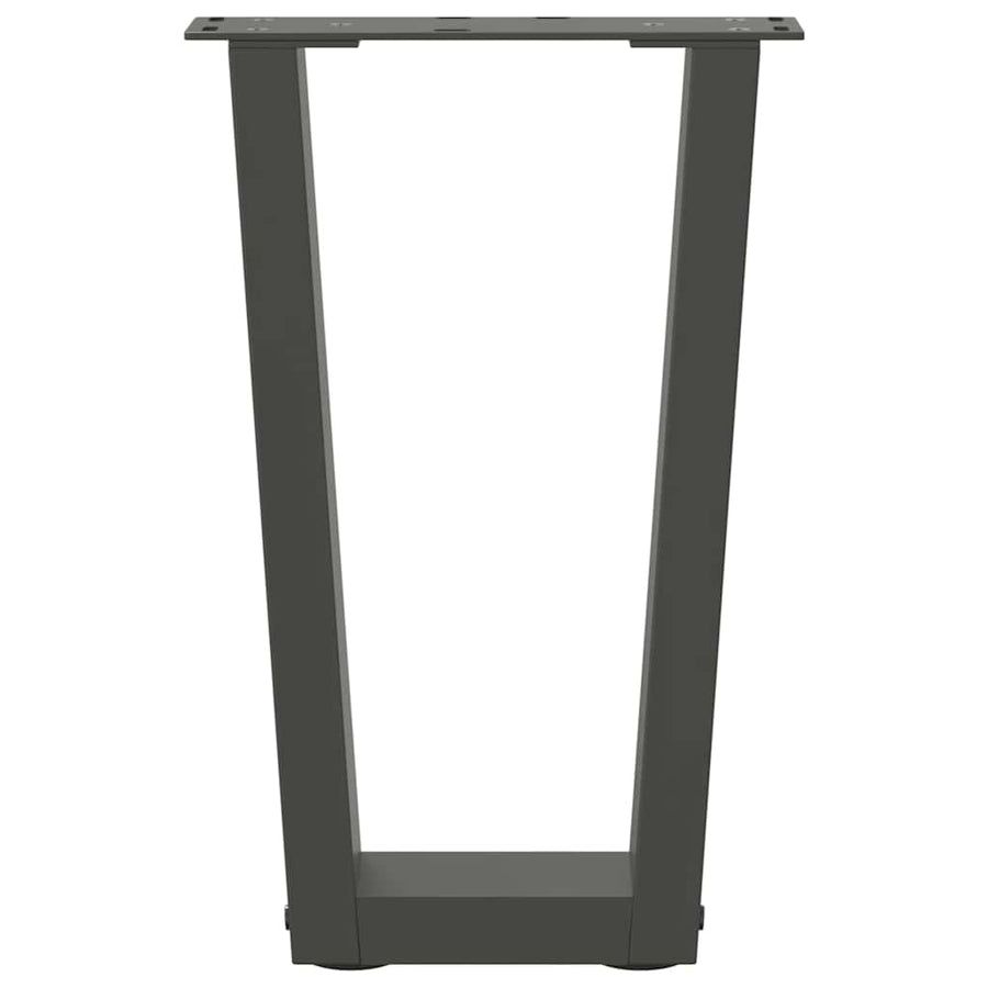 Eettafelpoten 2 st V-vormig 28x(42-43,3) cm staal antraciet