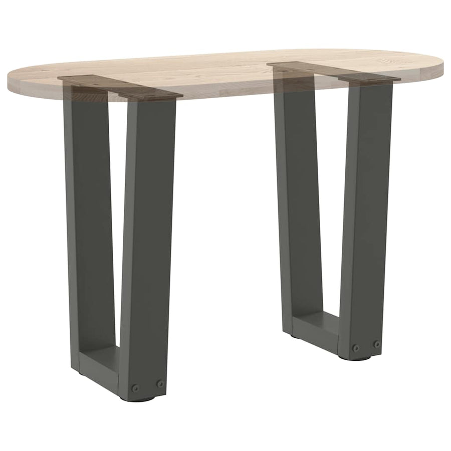 Eettafelpoten 2 st V-vormig 28x(42-43,3) cm staal antraciet