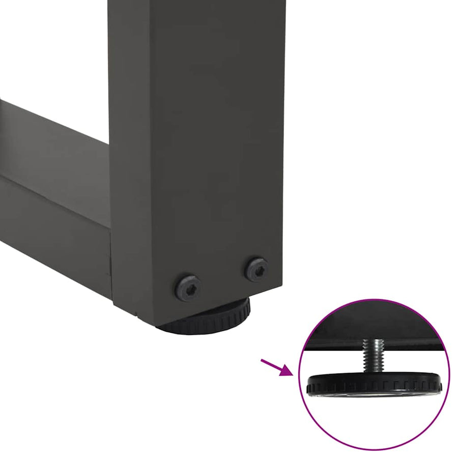 Eettafelpoten 2 st V-vormig 28x(42-43,3) cm staal antraciet