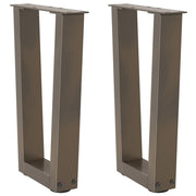 Coffee table legs 2 pcs V-shaped 28x(42-43.3) cm steel natural