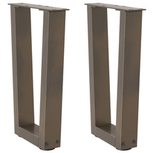 Eettafelpoten 2 st V-vormig 28x(42-43,3) cm staal naturel