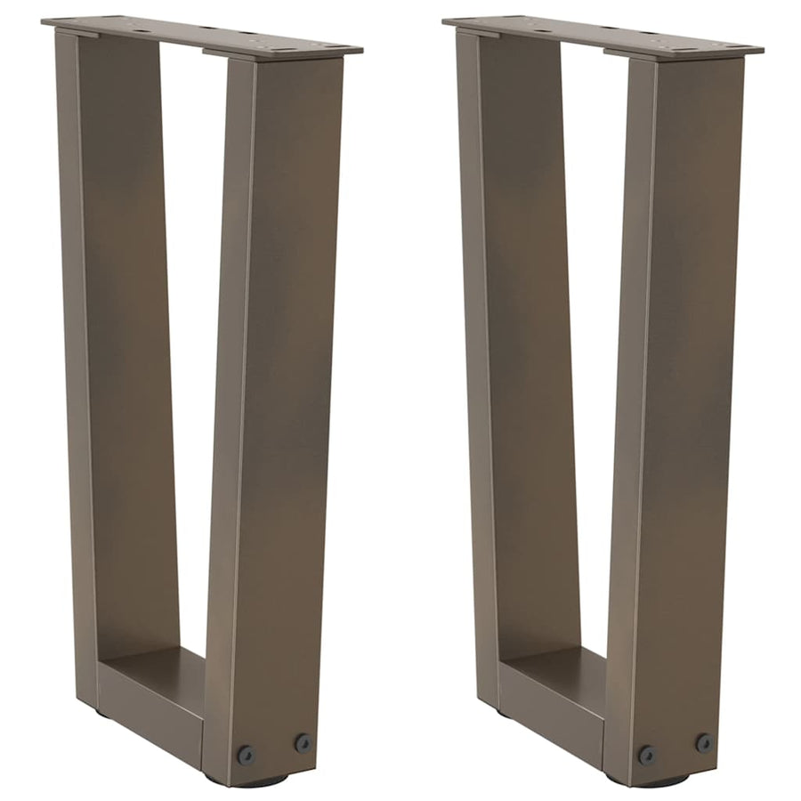 Eettafelpoten 2 st V-vormig 28x(42-43,3) cm staal naturel