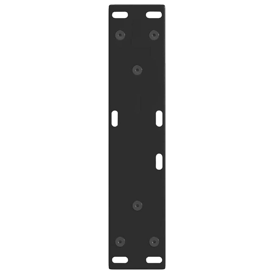 Eettafelpoten 2 st V-vormig 38x(42-43,3) cm staal zwart
