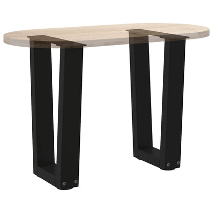 Eettafelpoten 2 st V-vormig 38x(42-43,3) cm staal zwart